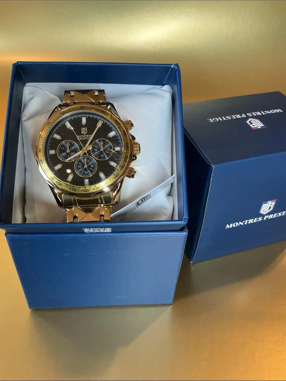 Montres Prestige Men's Watch - 44mm, Gold (MPW-0334)